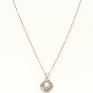 92.5 Silver Floral Pendant Necklace