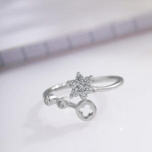 Silver Floral Key Ring – Unlock Grace, Wear Charm