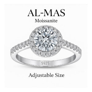 92.5 Sterling Silver Moissanite Ring by AL-MAS: